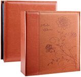 Artmag Photo Picutre Album 4x6 Photos, Extra Large Capacity Leather Cover Wedding Family Photo Albums Holds 500 Horizontal and Vertical 4x6 Photos with White Pages(Brown)