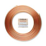 FLOWLUX SOFT COPPER TUBES, OUTER DIA- 1/2 INCH, WALL THICKNESS 22 SWG, LENGTH 50 FT, PACK OF 1