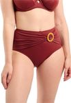 Sans Complexe Women's Elevated Basics Swimsuit, High Waist Panties, Pomegranate, 42-44