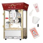 Great Northern Popcorn Red Matinee Movie Theater Style 8-Ounce Antique Popcorn Machine (83-DT5628)