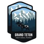 Grand Teton National Park Bumper Sticker - US National Park - 5 Inches On Longest Side - Vinyl Decal for Car Bumper, Laptop, Water Bottle, Wall, and Window - BMCS0230