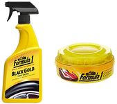 Formula 1 615026 Carnauba Paste Wax (230 g) & Formula 1 615258 Black Gold Tire Shine (680 ml)