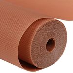 ElastPro (45 cm X 5 m) Brown EVA Anti Slip Mat/Sheet for Fridge, Kitchen, Drawer, Shelf Liner, (Diamond Texture Brown)