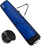 TENFLY Ski Bag - Ski Bags with Wheels, Padded Snowboard Bag for Air Travel, 900D Water Resistant Oxford Fabric, Foldable Snow Bags Fits 2 Pairs Skis Up to 175/190cm