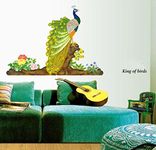 Decals Design 'Peacock Bird' Wall Sticker (PVC Vinyl, 60 cm x 90 cm, Multicolour)