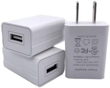YOTFUEL Wall Charger Cube 5V1A USB Power Supply Charging Block Universal Wall Plug Brick Portable Travel Fast Charger Power Adapter for iPhone, Samsung Galaxy, LG (3PCS-White)