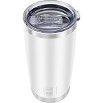 WETOWETO 20oz Tumbler, Stainless Steel Vacuum Insulated Water Coffee Tumbler Cup, Double Wall Powder Coated Spill-Proof Travel Mug Thermal Cup for Home Outdoor (White, 1 Pack)