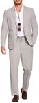 COOFANDY Mens Casual Linen Blazer and Pants 2 Piece Suits Lightweight Summer Beach Wedding Suit Jacket Pant