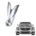 Qaoliffa Hood Ornament,Angel Wings Hood Ornament,Car Chromed Metal Hood Ornament Electroplating,Front Hood Car Sticker, Car Decoration Accessories