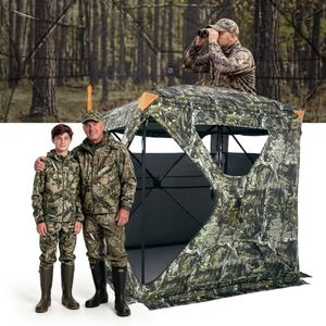 FLISSA Hunting Blind, 360° See-Through Ground Blind for Deer Hunting