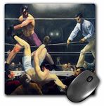 3dRose mp_79452_1 8 x 8-Inch Vintage Art Dempsey and Firpo Boxing Match 1924 Xartist George Bellows Mouse Pad