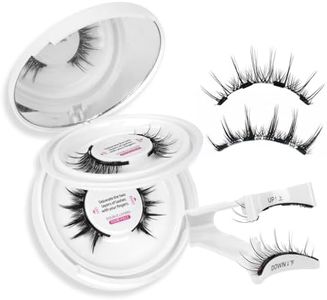 PRO Magnetic Eyelashes 2 Pairs Long Lasting Reusable With Applicator Magnetic Lashes Natural Look No Glue Needed Easy To Wear 4 magnet points Stronger&Suitable for Eye Shape (2 Pairs,Merry+Pure)