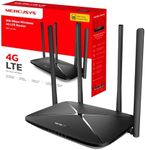 MERCUSYS MB115-4G 300 Mbps 4G Router With Sim Slot, 4G/3G Compatible, Wireless LTE Cat 4 With WiFi Router Mode, 4 External Antennas, Plug and Play, Connect up to 32 Devices, TP-Link Always-On Network