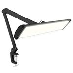 Neatfi 3,500 Lumens LED Desk Lamp – 45W Dimmable Task Light | 3 Light Modes | 540 SMD LEDs | Touch Control | 26-Inch Wide Metal Shade | Reading, Craft, Workbench & Office (Black, CCT with Clamp)