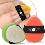 Yoove Fresh Fruit Soap with Scrubber, Assorted Natural Bar Soap with Antioxidant and Vitamin-Rich Fruit Extracts, Pomegranate, Passion Fruit, & Citrus Fruit Soap for Nourished & Radiant Skin, 3-Pack