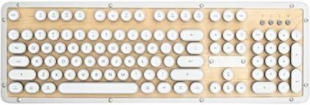 Azio Retro Classic Bluetooth (Maple) - Luxury Vintage Backlit Mechanical Keyboard (MK-RETRO-BT-W-02-US)
