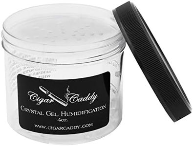 Cigar Caddy Crystal Gel Humidification, Large, 4-Ounce Jar, Reusable, Maintains Humidity at 70%