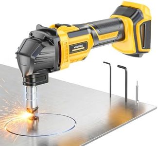 MtiolHig Cordless Metal Nibbler Compatible with Dewalt 20V Battery | Tool Only, 2200 RPM Electric Sheet Metal Nibbler Cutter Tool with 2 Blades for Stainless Steel, Aluminum