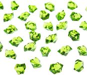 Super Z Outlet 120 Pack Acrylic Color Ice Rock Crystals Treasure Gems for Table Scatters, Home Vase Fillers, Event, Wedding, Arts & Crafts, Birthday Decoration Favor (1" Inch) (Apple Green)