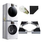 Universal Washer and Dryer Stacking Kit 19.7”-27.5” Adjustable Stacking Kit for Washer Dryer Washing Machine with Ratchet Strap (Gray)