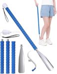 36.5 Inch Metal Extra Long Handled Shoe Horn - Adjustable Dressing Stick Aid for Seniors, Disabled - Ideal for Hip, Back, Shoulder Surgery Recovery – Helps with Getting Dressed, Button, Sock Remover