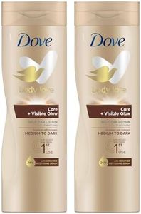 2x Dove Estate Splendore Graduale Autoabbronzante Corpo Lozione Medio Per Scuro - 400ml
