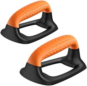 SELEWARE Push Up Bars Parallettes bars Pushup Stands with Soft Rubber Covered Handle Provide Comfortable Grip Fit for Floor Workouts Calisthenics Strength Training Pushups Black & Orange