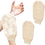 2 Pcs Exfoliating Gloves, BetterJonny Bath Shower Gloves Mitts Bamboo Fiber Bath Gloves Body Cleaning Cloth Sponges for Exfoliating and Body Scrubber