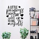 VVWV to Big Result Quotes Wall Stickers Inspirational Motivation Office Home Living Kids Girls Boys Bedroom Decoration Vinyl Decal Stickers L X H 50 X 75 Cms