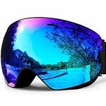 SPOSUNE Ski Goggles Over Glasses - Snow/Snowboard Goggle for Men, Women & Youth - UV400 Anti-Fog Snowmobile Goggles