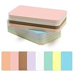 120Pcs Small Blank Paper Message Note Business Cards, 3.5x2'' Mini Index Cards for Gift, 8 Colors Blank Vocabulary Word Flash Study Cards Double Sided, Colored Notecards Unlined