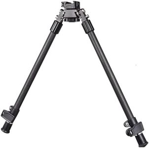 Tactical Carbon Fiber Rifle Bipod Tall with Quick Detach Lever 1913 Picatinny Rail Mount for Long Range Hunting