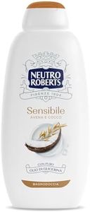 Neutro Roberts Bagnoschiuma Corpo Sensibile con Avena e Cocco, Ideale Per Pelli Sensibili, Ingredienti di Origine Naturale, Senza Sapone, Dermatologicamente Testato, Flacone da 600 ml