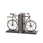 Deco 79 Metal Bike Bookends, Set of 2 6"W, 9"H, Black