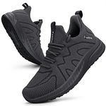 Feethit Womens Running Shoes Lightweight Tennis Shoes Non Slip Walking Gym Workout Slip on Sneakers Dark Grey Size 10