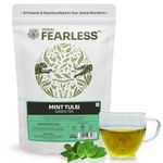 Fearless Green Tea Mint Tulsi | 250g | Natural Loose Leaves | Refresh With Burst of Mint | Power of Real Tulsi | Silver Tips | Single Estate Jokai | Makes 150+ cups