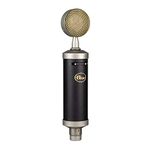 Blue Baby Bottle SL XLR Cardioid Condenser Microphone for Pro Recording, Streaming, Podcasting, Gaming, with Large Diaphragm, Shockmount, Low Cut Switch, Warm Vintage Sound, Protective Case - Black