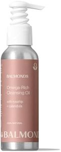 Balmonds Omega Rich Cleansing Oil 200ml - 100% Natural Facial Cleanser - Hydrating Make-up Remover with Rosehip and Calendula Oil - Suitable for All Skin Types