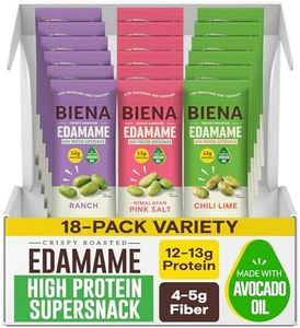 Biena Crispy Roasted Edamame Beans Snack – High Protein Low Carb Snack for Adults & Kids, 12g-13g Protein per Serving - Made w/Avocado Oil – Vegan, Gluten-Free – 18-Pack 1.05oz Variety Pack