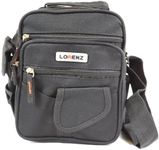 Handy Canvas Style Multi-Purpose Shoulder Bag / Cross Body Bag / Travel Bag ( Black )