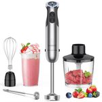 KOIOS 1000W Immersion Hand Blender, 12 Speeds & Turbo Immersion blender, Stick Blender built with Entire Stainless Steel Blade, Multifunctional 5-in-1 handheld Blender for Baby food, Smoothies, Soups