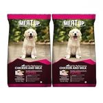 Meat Up Puppy Dry Dog Food 20kg (10kg + 10kg Free) | Chicken & Milk Flavour | Supports Brain & Nervous System Development | Maintains Digestive Health | Enriched with Vitamins & Minerals