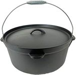 Cuisiland 16 quarts pre-seasoned Dutch Oven with lip lid and legs