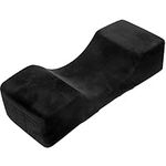 Mekupeu Eyelash Extension Velvet Lash Pillow Beauty Salon Memory Foam Neck Pillow for Lash Extension Grafting Make Up (Black)