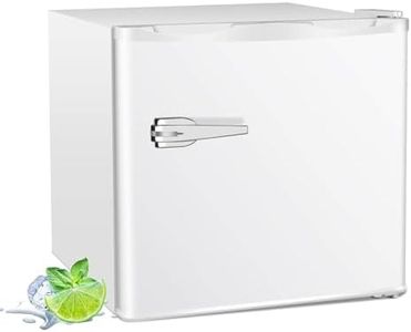 Electactic 1.2 Cu.ft Mini Freezer, Small Upright Freezer with Removable Shelf & 7 Adjustable Temperature Control, Energy Saving, Low Noise for Bedroom, Apartment, Home, Office, White