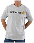 Carhartt Men's Signature Logo Short Sleeve T-Shirt,Heather Gray,XX-Large