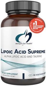 Designs for Health Lipoic Acid Supreme - 300mg Alpha Lipoic Acid with Taurine - Vegan, Non-GMO ALA Supplement (60 Capsules)