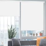 HIDODO Thermal Roller Window Blinds, Blackout Roller Blinds for Windows, Waterproof Fabric Blinds UV Protection Fit Bedroom, Living Room, Bathroom, Kitchen and Doors, 71 x 183 cm, White