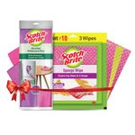 Scotch-Brite Microfiber Multipurpose Wipe 2N and Scotch-Brite Sponge Wipe 3N Resusable Kitchen Cleaning