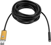 MatLogix Waterproof Endoscope Mini HD Snake Tube 5.5 Mm Lens USB Inspection 6 LED Borescope Security Camera with 10m Wire for Android Phone PC and Notebook (Black)